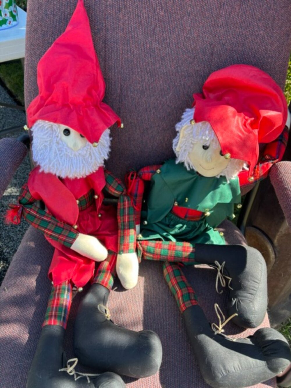 Santa and Mrs. Santa Christmas Christmas Characters - completely handmade
